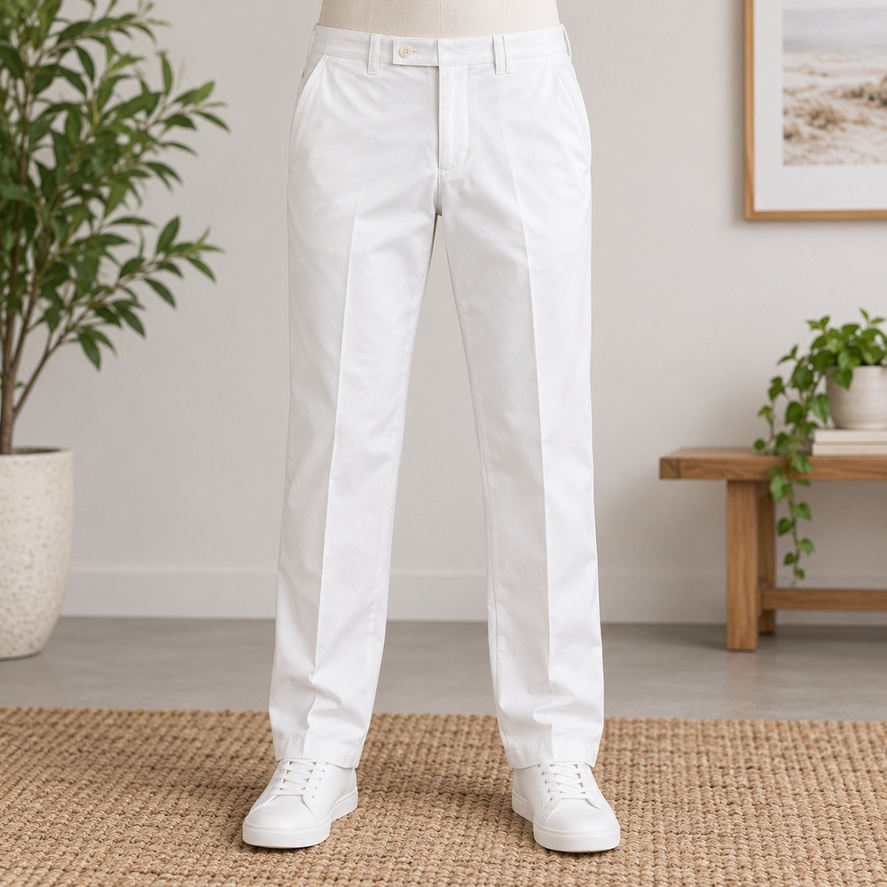Louis Raphael Golf Pants Mens 36x28 White Flat Front Straight Leg Trousers